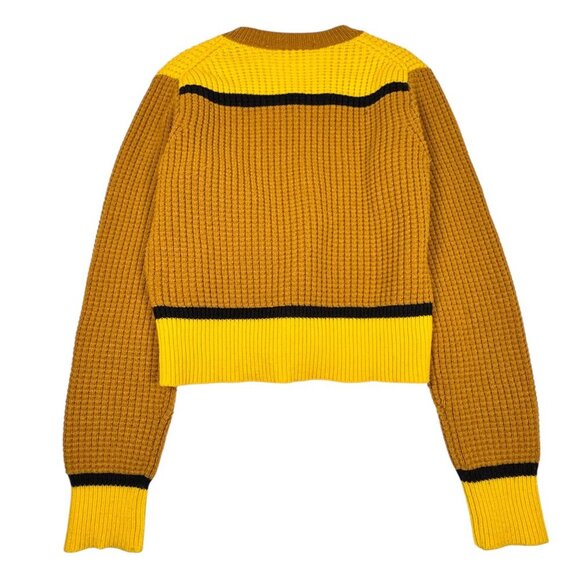 Marni x Uniqlo Colab Sweater Sz.M Yellow Colorblock Grunge Funky Mid Century - Picture 8 of 11